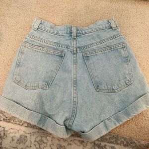 American Apparel Light-wash Denim Shorts